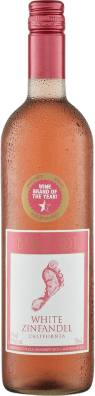 5,95 € Kostenloser Versand | Rosé-Wein Barefoot White I.G. California Kalifornien Argentinien Zinfandel Flasche 75 cl