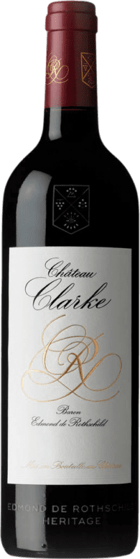 48,95 € Бесплатная доставка | Красное вино Baron Edmond de Rothschild Château Clarke A.O.C. Listrac-Médoc Франция Merlot — Мерло, Cabernet Sauvignon — Каберне Совиньон Бутылка 75 cl