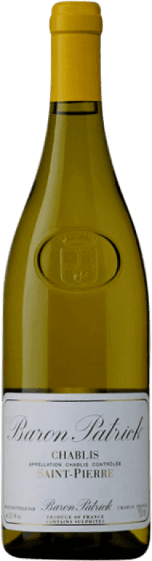 44,95 € 免费送货 | 白酒 Baron Patrick Saint Pierre A.O.C. Chablis 勃艮第 法国 Chardonnay 瓶子 75 cl