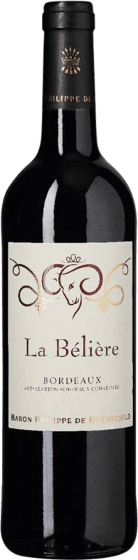 9,95 € Free Shipping | Red wine Philippe de Rothschild La Bélière Rouge A.O.C. Bordeaux Bordeaux France Merlot, Cabernet Sauvignon Bottle 75 cl