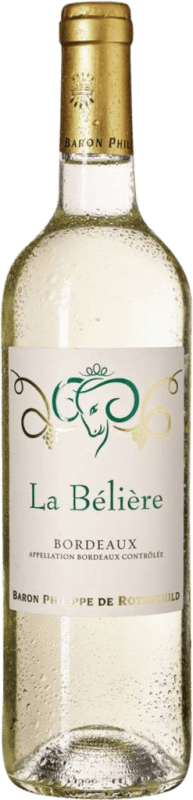 10,95 € Envio grátis | Vinho branco Philippe de Rothschild La Béliére Blanc A.O.C. Bordeaux Bordeaux França Nebbiolo, Sémillon Garrafa 75 cl