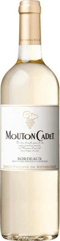 16,95 € 送料無料 | 白ワイン Philippe de Rothschild Mouton Cadet Blanc A.O.C. Bordeaux ボルドー フランス Nebbiolo, Sauvignon White, Muscadelle ボトル 75 cl