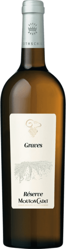 18,95 € 免费送货 | 白酒 Philippe de Rothschild Mouton Cadet Blanc 预订 A.O.C. Graves 法国 Nebbiolo, Sémillon, Muscadelle 瓶子 75 cl