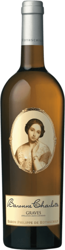 24,95 € Kostenloser Versand | Weißwein Philippe de Rothschild Baronne Charlotte A.O.C. Graves Frankreich Nebbiolo, Sauvignon Flasche 75 cl