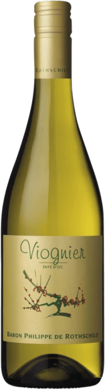 12,95 € Envio grátis | Vinho branco Philippe de Rothschild Les Cépages I.G.P. Vin de Pays d'Oc Bordeaux França Viognier Garrafa 75 cl