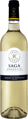 12,95 € 免费送货 | 白酒 Château Lafite-Rothschild Saga Blanc A.O.C. Bordeaux 波尔多 法国 Nebbiolo, Sauvignon 瓶子 75 cl