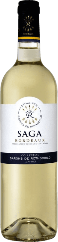 12,95 € Spedizione Gratuita | Vino Bianco Château Lafite-Rothschild Saga A.O.C. Bordeaux bordò Francia Nebbiolo, Sauvignon Bottiglia 75 cl