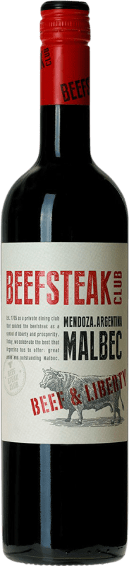 8,95 € Envio grátis | Vinho tinto Beefsteak Club Beef & Liberty Austrália Meridional Austrália Malbec Garrafa 75 cl