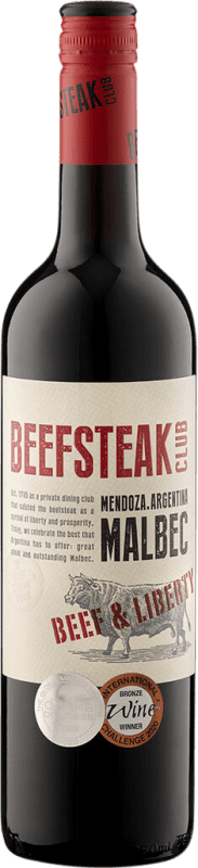 8,95 € Spedizione Gratuita | Vino Rosso Beefsteak Club Beef & Liberty Australia Meridionale Australia Malbec 75 cl