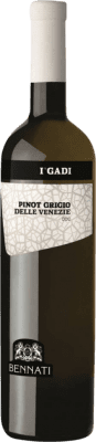7,95 € Envio grátis | Vinho Branco Bennati I Gadi I.G.T. Delle Venezie Venecia Itália Pinot Cinzento Garrafa 75 cl