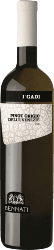 7,95 € Envio grátis | Vinho Branco Bennati I Gadi I.G.T. Delle Venezie Venecia Itália Pinot Cinzento Garrafa 75 cl