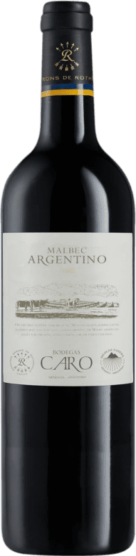 16,95 € 免费送货 | 红酒 Caro Argentino 门多萨 阿根廷 Malbec 瓶子 75 cl