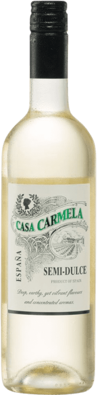 9,95 € 免费送货 | 白酒 Castaño Casa Carmela Blanco 半干半甜 D.O. Yecla 穆尔西亚地区 西班牙 Macabeo 瓶子 75 cl