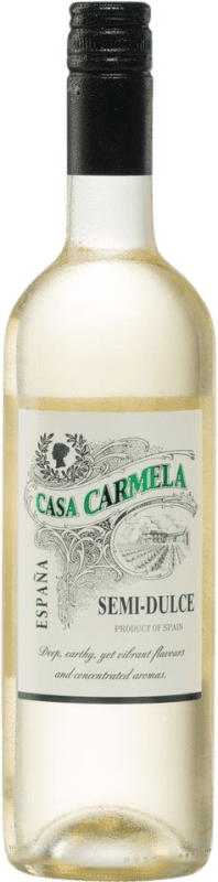 10,95 € Free Shipping | White Wine Castaño Casa Carmela Semi-Dry Semi-Sweet D.O. Yecla Region of Murcia Spain Macabeo Bottle 75 cl