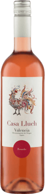 8,95 € Envío gratis | Vino rosado Enguera Casa Lluch Rosado D.O. Valencia Comunidad Valenciana España Tempranillo Botella 75 cl