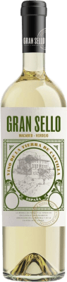 12,95 € Free Shipping | White Wine Gran Sello Macabeo Verdejo D.O. La Mancha Castilla la Mancha Spain Nebbiolo, Macabeo 75 cl