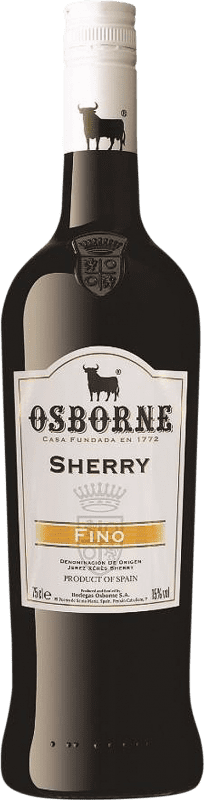 11,95 € Envío gratis | Vino Generoso Fortificado Osborne D.O. Jerez-Xérès-Sherry Andalucía España Palomino Fino Botella 75 cl