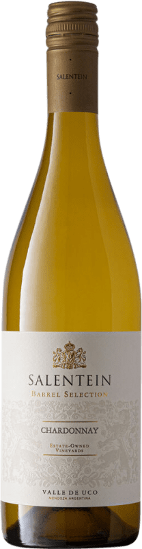 21,95 € 免费送货 | 白酒 Salentein Barrel Selection I.G. Valle de Uco 门多萨 阿根廷 Chardonnay 瓶子 75 cl