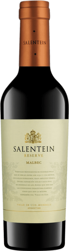 8,95 € 免费送货 | 红葡萄酒 Salentein 甄选, Barrel — 桶 I.G. Valle de Uco 门多萨 阿根廷 Malbec — 马尔贝克 半瓶装 37 cl
