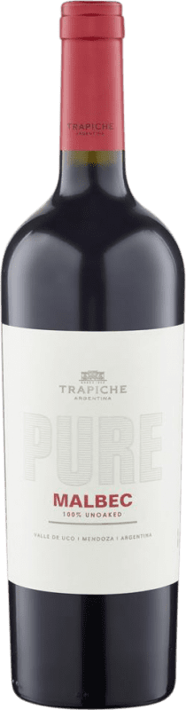 13,95 € Envoi gratuit | Vin rouge Trapiche Pure I.G. Mendoza Mendoza Argentine Malbec Bouteille 75 cl