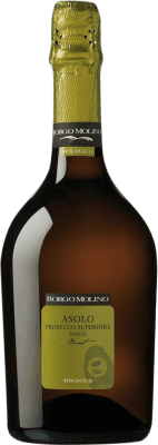 19,95 € 免费送货 | 白起泡酒 Borgo Molino Brut — 起泡酒 干型 特级 D.O.C.G. Asolo Prosecco 弗留利 - 威尼斯朱利亚 意大利 Glera — 格莱拉 75 cl