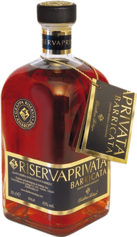 34,95 € Envío gratis | Grappa Bottega Privata Barricata Reserva I.G.T. Venezia Venecia Italia Botella 70 cl