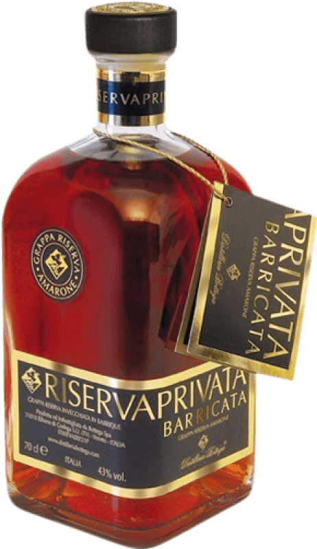 34,95 € Envio grátis | Grappa Bottega Privata Barricata Reserva I.G.T. Venezia Venecia Itália Garrafa 70 cl