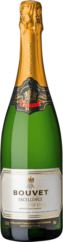 18,95 € Envoi gratuit | Blanc mousseux Bouvet Ladubay Cuvée Excellence Blanc Brut A.O.C. Crémant de Loire Loire France Chardonnay, Chenin Blanc Bouteille 75 cl