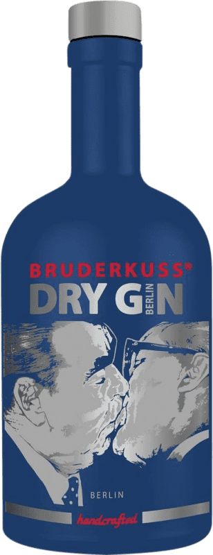 118,95 € 免费送货 | 金酒 Gin Bruderkuss Blue — 蓝色版, 经典, 限量版 普法尔茨 德国 中瓶装 50 cl