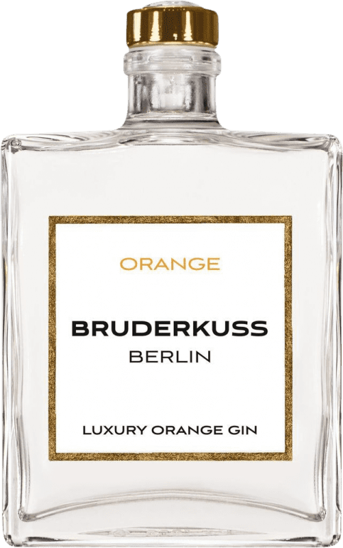 105,95 € Free Shipping | Genever Gin Bruderkuss Luxury Pfälz Germany Medium Bottle 50 cl Orange