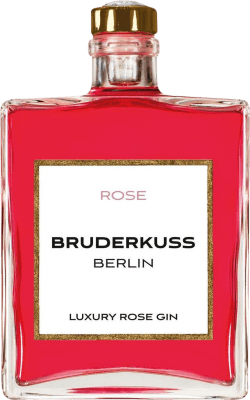 71,95 € Envío gratis | Ginebra Bruderkuss Luxury Rose Gin Pfälz Alemania Botella Medium 50 cl