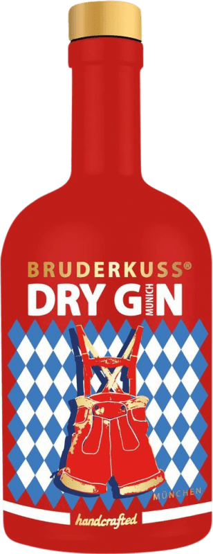 117,95 € Envío gratis | Ginebra Gin Bruderkuss Munich Sippel Edición Limitada Pfälz Alemania Botella Medium 50 cl