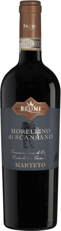 16,95 € Spedizione Gratuita | Vino rosso Cascina Bruni Marteto D.O.C.G. Morellino di Scansano Italia Sangiovese, Nebbiolo, Alicante Bouschet Bottiglia 75 cl