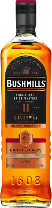 106,95 € Envío gratis | Whisky Single Malt Bushmills Causeway Collection Banyuls Cask Irlanda 11 Años Botella 70 cl Sin Alcohol