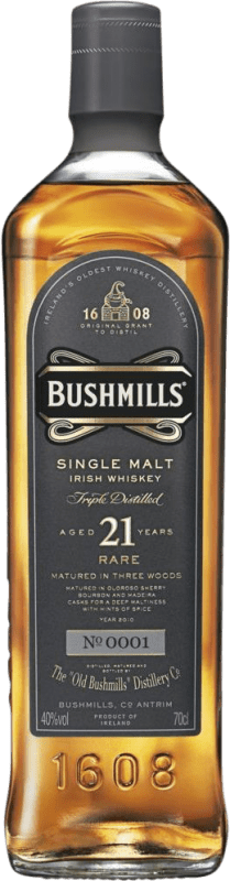 256,95 € 免费送货 | 威士忌单一麦芽威士忌 Bushmills Streng Limitiert 爱尔兰 21 岁 瓶子 70 cl