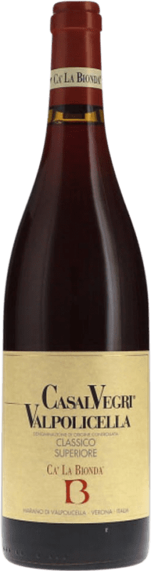 23,95 € Бесплатная доставка | Красное вино Cà la Bionda Casal Vegri Classico Superiore D.O.C. Valpolicella Venecia Италия Corvina — Корвина, Rondinella — Рондинелла, Corvinone — Корвиноне Бутылка 75 cl