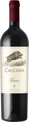 14,95 € 免费送货 | 红酒 Cacciata Rosso I.G.T. Toscana 托斯卡纳 意大利 Syrah, Cabernet Sauvignon, Sangiovese 瓶子 75 cl