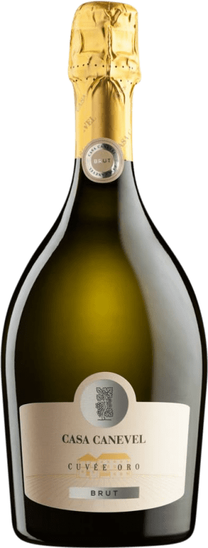 18,95 € Envío gratis | Espumoso blanco Canevel Cuvée Oro Spumante Brut D.O.C. Prosecco Friuli-Venezia Giulia Italia Botella 75 cl