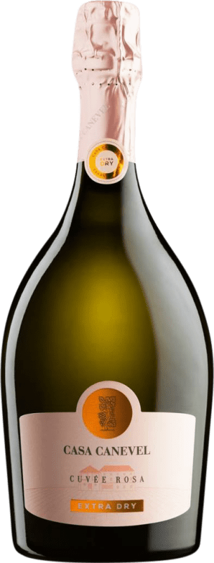 17,95 € Free Shipping | White sparkling Canevel Cuvée Rosa Extra Dry Extra Dry D.O.C. Prosecco Friuli-Venezia Giulia Italy Marzemino Bottle 75 cl