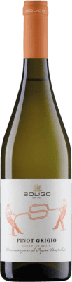 8,95 € Бесплатная доставка | Белое вино Colli del Soligo I.G.T. Delle Venezie Venecia Италия Pinot Grey бутылка 75 cl