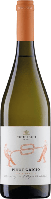 6,95 € Envío gratis | Vino blanco Colli del Soligo I.G.T. Delle Venezie Venecia Italia Pinot Gris Botella 75 cl