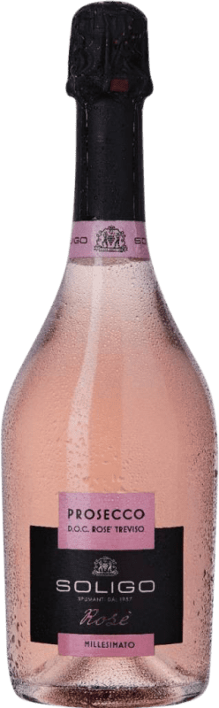 15,95 € 送料無料 | ロゼのスパークリングワイン Colli del Soligo Brut — ブリュット Rosé — ロゼ I.G.T. Treviso Venecia イタリア Nebbiolo — ネッビオーロ, Glera — グレラ ボトル 75 cl