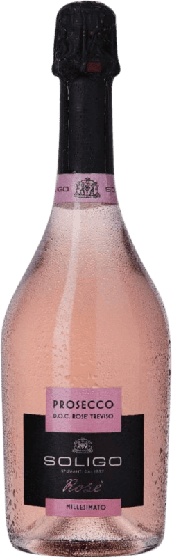 11,95 € 免费送货 | 玫瑰气泡酒 Colli del Soligo Rosé 香槟 I.G.T. Treviso Venecia 意大利 Nebbiolo, Glera 瓶子 75 cl