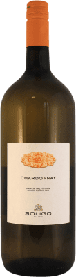 10,95 € Kostenloser Versand | Weißwein Colli del Soligo I.G.T. Marca Trevigiana Venecia Italien Chardonnay Magnum-Flasche 1,5 L