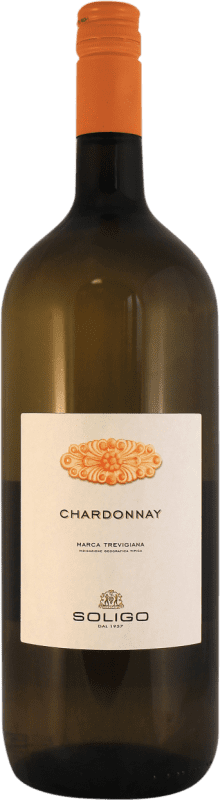 10,95 € 免费送货 | 白酒 Colli del Soligo I.G.T. Marca Trevigiana Venecia 意大利 Chardonnay 瓶子 Magnum 1,5 L