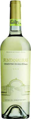 22,95 € Бесплатная доставка | Белое вино Cantina del Vermentino Monti. Funtanaliras D.O.C.G. Vermentino di Gallura Cerdeña Италия Vermentino бутылка 75 cl