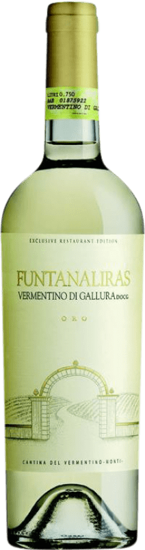 22,95 € Envio grátis | Vinho branco Cantina del Vermentino Monti. Funtanaliras D.O.C.G. Vermentino di Gallura Cerdeña Itália Vermentino Garrafa 75 cl