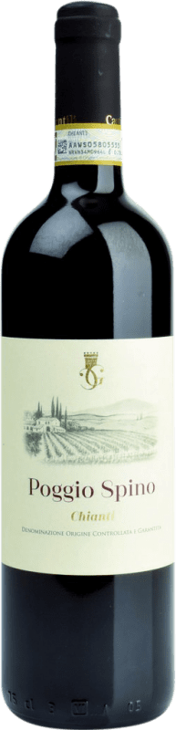 17,95 € Envío gratis | Vino tinto Cantina Gentili Poggio Spino D.O.C.G. Chianti Italia Sangiovese, Colorino Botella 75 cl