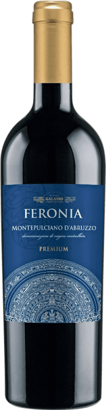 5,95 € Spedizione Gratuita | Vino rosso Galasso Feronia Premium D.O.C. Montepulciano d'Abruzzo Abruzzo Italia Montepulciano Bottiglia 75 cl