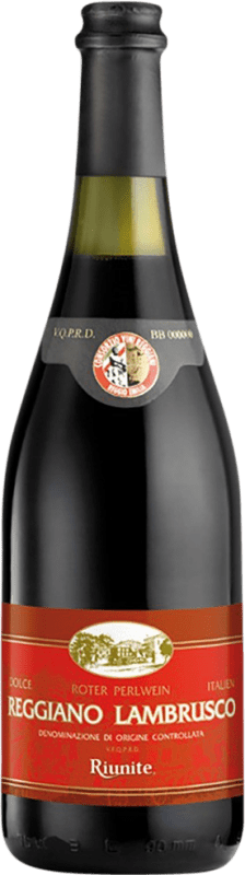 7,95 € 免费送货 | 红酒 Riunite Reggiano 甜美 I.G.T. Emilia Romagna 艾米利亚 - 罗马涅 意大利 Lambrusco, Lancellotta 瓶子 75 cl